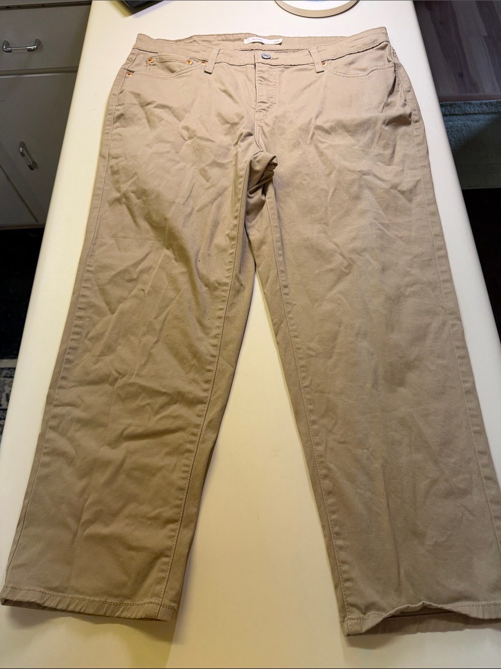 Levi's Women’s Khaki Straight-Leg Boyfriend Chinos - Tan